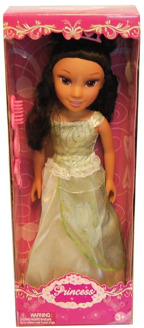 19" Princess Doll In Green Dress
