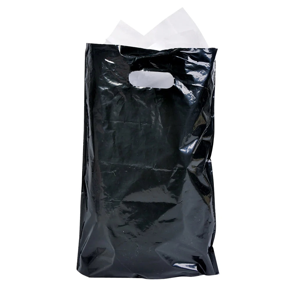 48 piece Black Plastic Bags 8.75"x12"