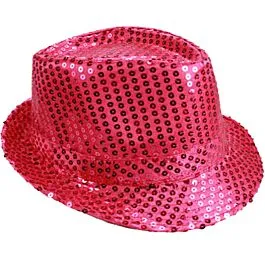 Dozen Wholesale Pink Sequin Trilby Fedora Hats for Kids