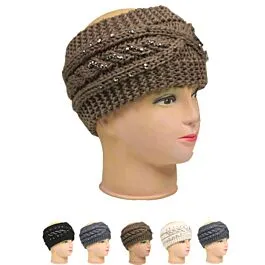 Crochet Cable Knitted Woolen Winter Headbands for Women