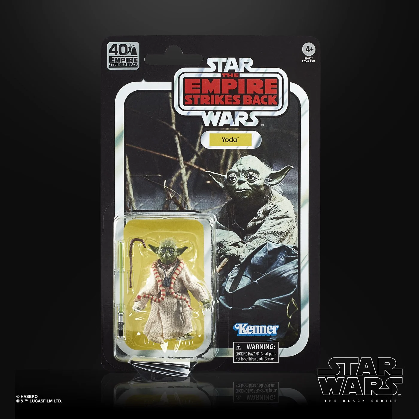 Star Wars The Black Series Empire Strikes Back 40th Anniversary 6-Inch Action Figure Wave 1 Yoda(Creased Plastic)