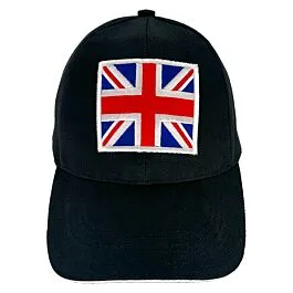 British Flag Black Baseball Cap