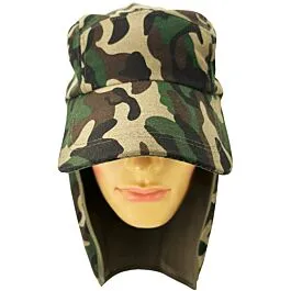 Camouflage Baseball Cap for Men - Sun Summer Hat with Neck Flap