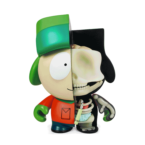 CON EXCLUSIVE: South Park Anatomy Kyle 8" Vinyl Figure - Glow-in-the-D 