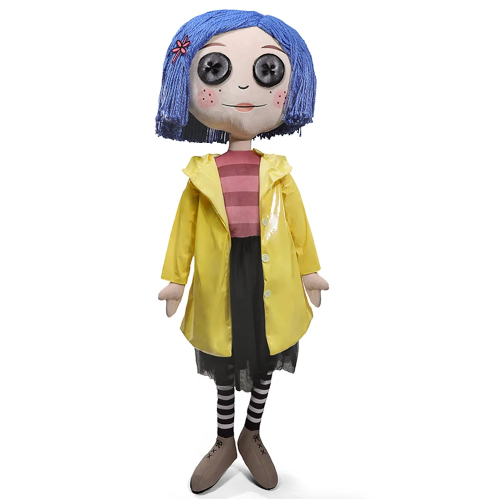 Coraline with Button Eyes 5-foot Life-Size Plush Doll 