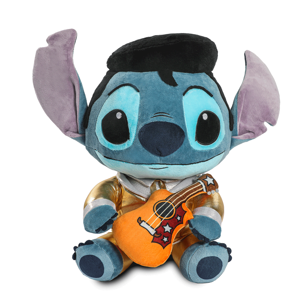 Disney Stitch - Gold Suit Elvis HugMe Plush with Shake Action 