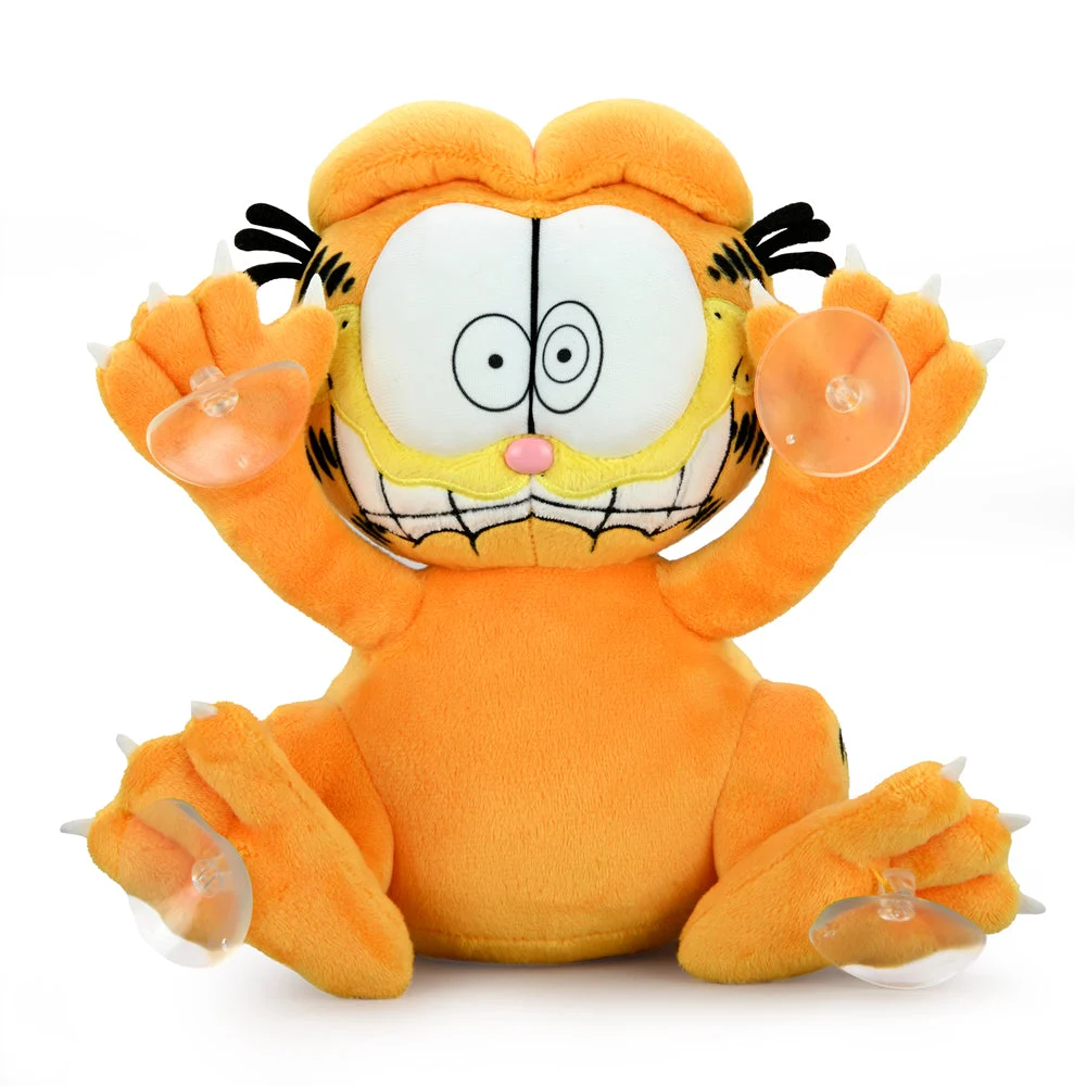 Garfield 8" Plush Suction Cup Window Clinger by Kidrobot - Scared Edit 