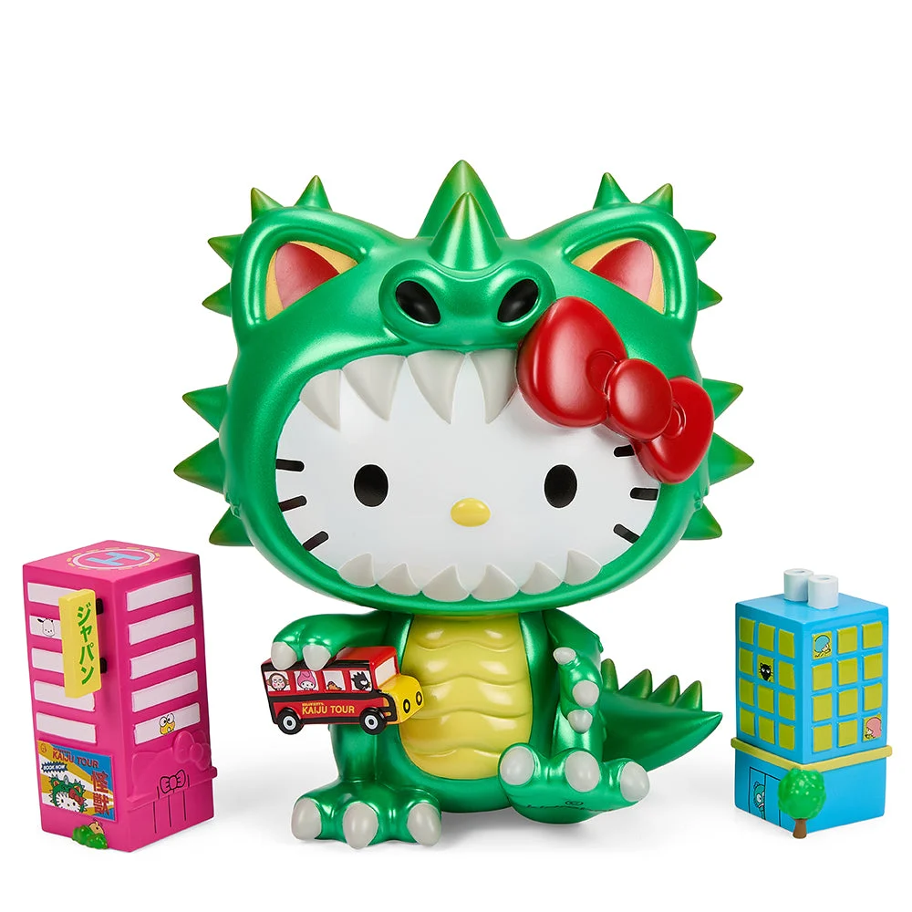 Hello Kitty® Kaiju Cosplay 8" Vinyl Art Figure - Metallic Green Editio 