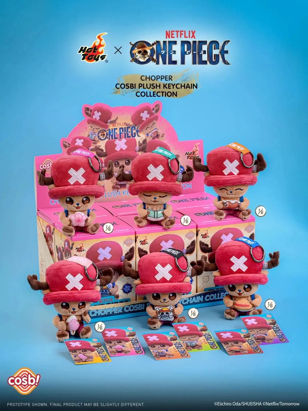 Hot Toys Netflix One Piece Chopper Cosbi Plush Keychain Collection