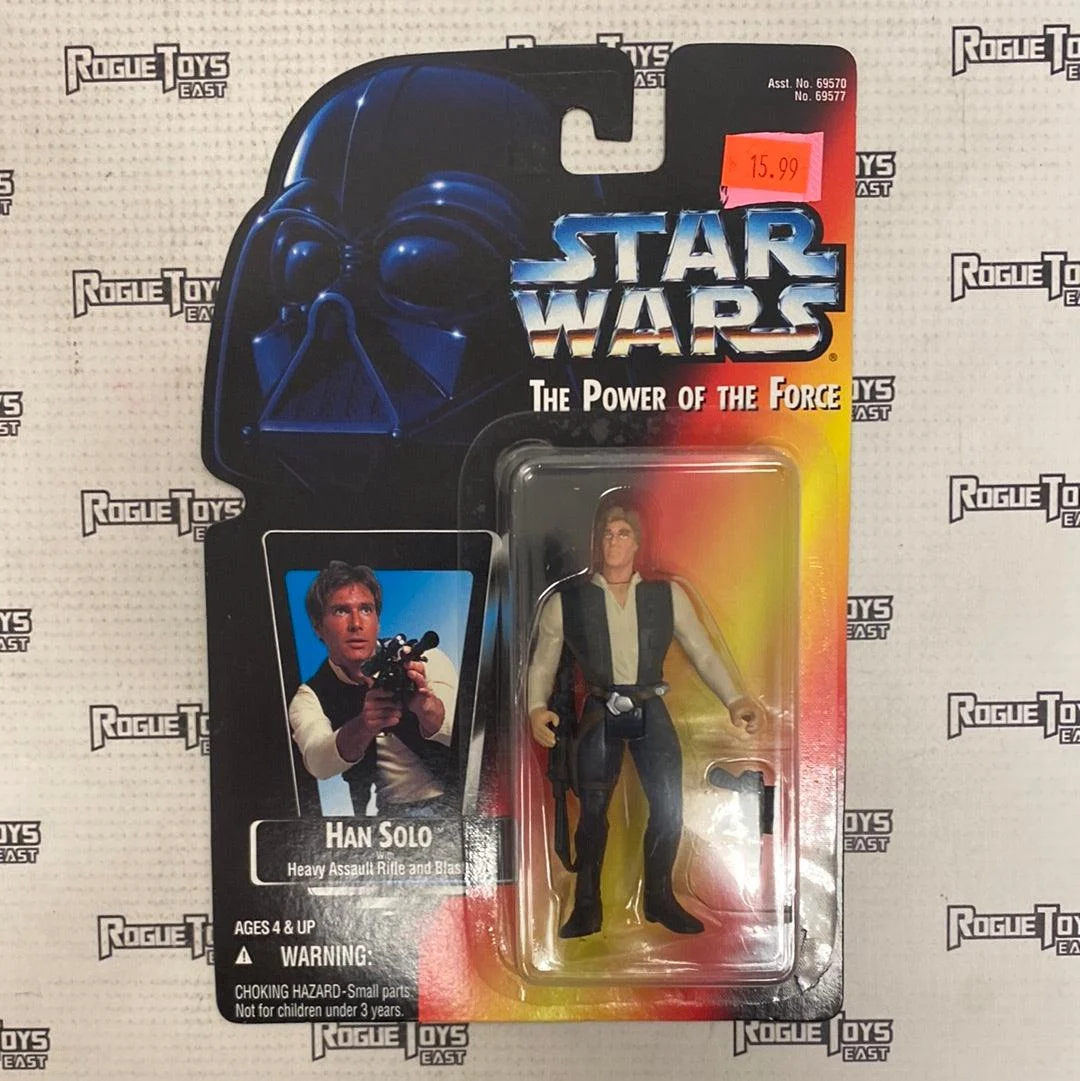 Kenner Star Wars The Power of the Force Han Solo with Heavy Assault Rifle and Blaster