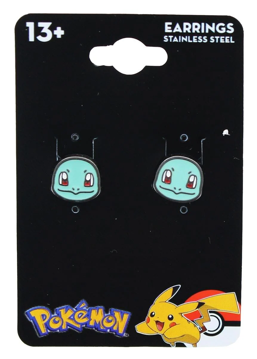 Pokemon Squirtle Head Stainless Steel Stud Earrings