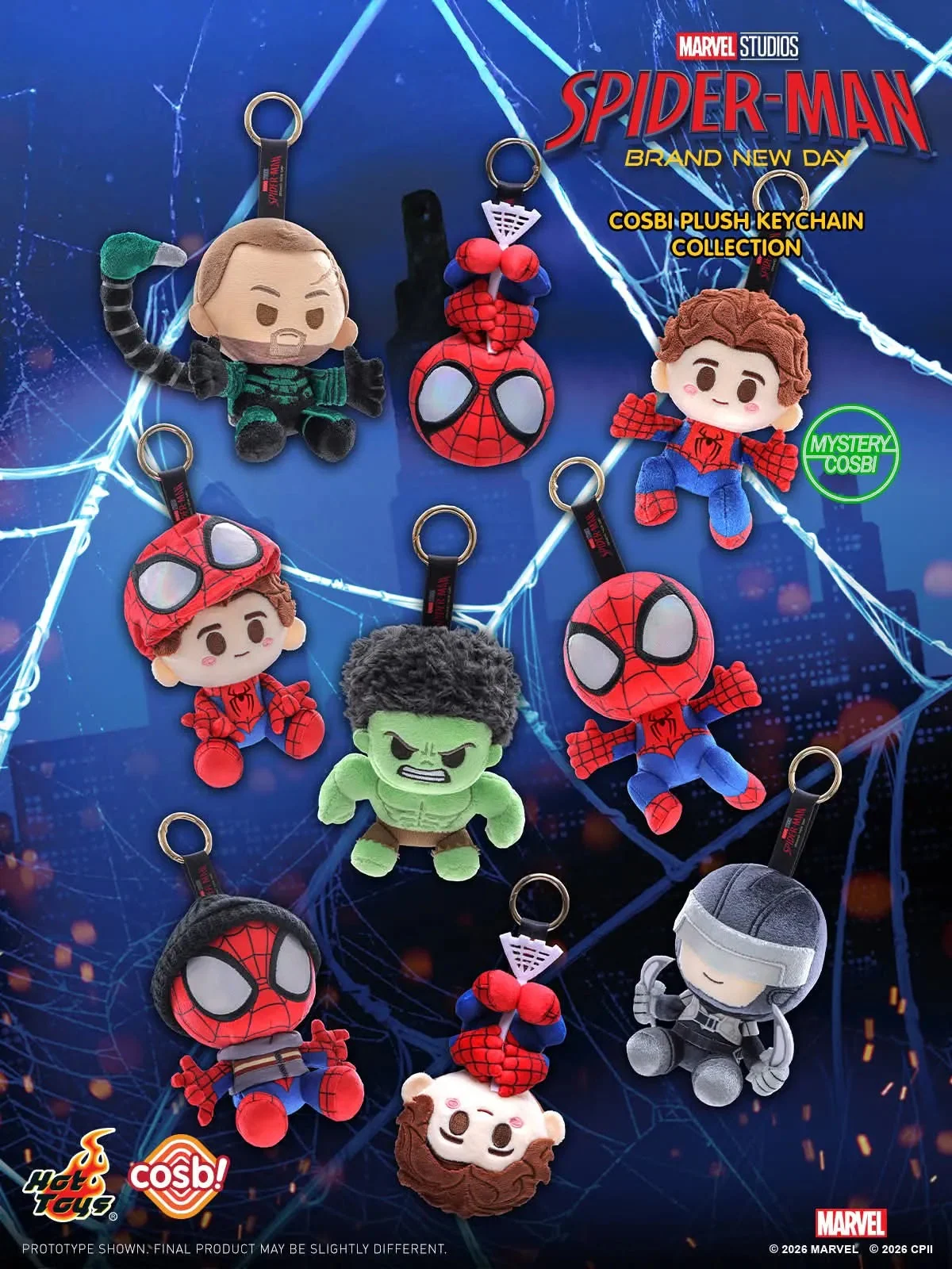 (PREORDER) Hot Toys Spider-Man Brand New Day Cosbi Plush Keychain Collection