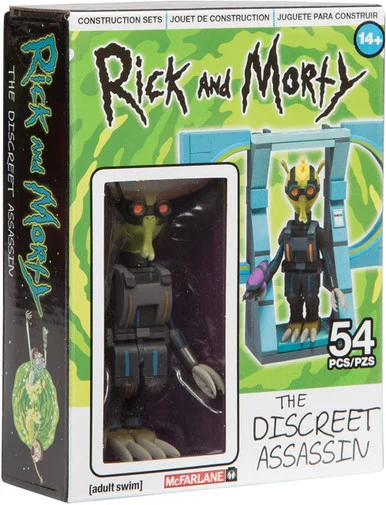 Rick & Morty Discreet Assassin - 54-Pc Mini Building Set - 36-Pack Bulk