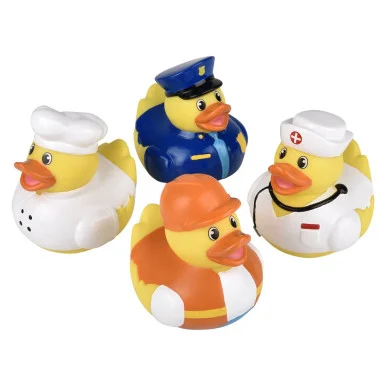 Rubber Duckies 72 pcs Bulk - 3.75" Occupation Bulk for School Prizes & Events