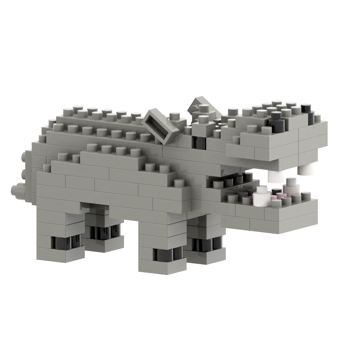 Small Zip Bag Hippo