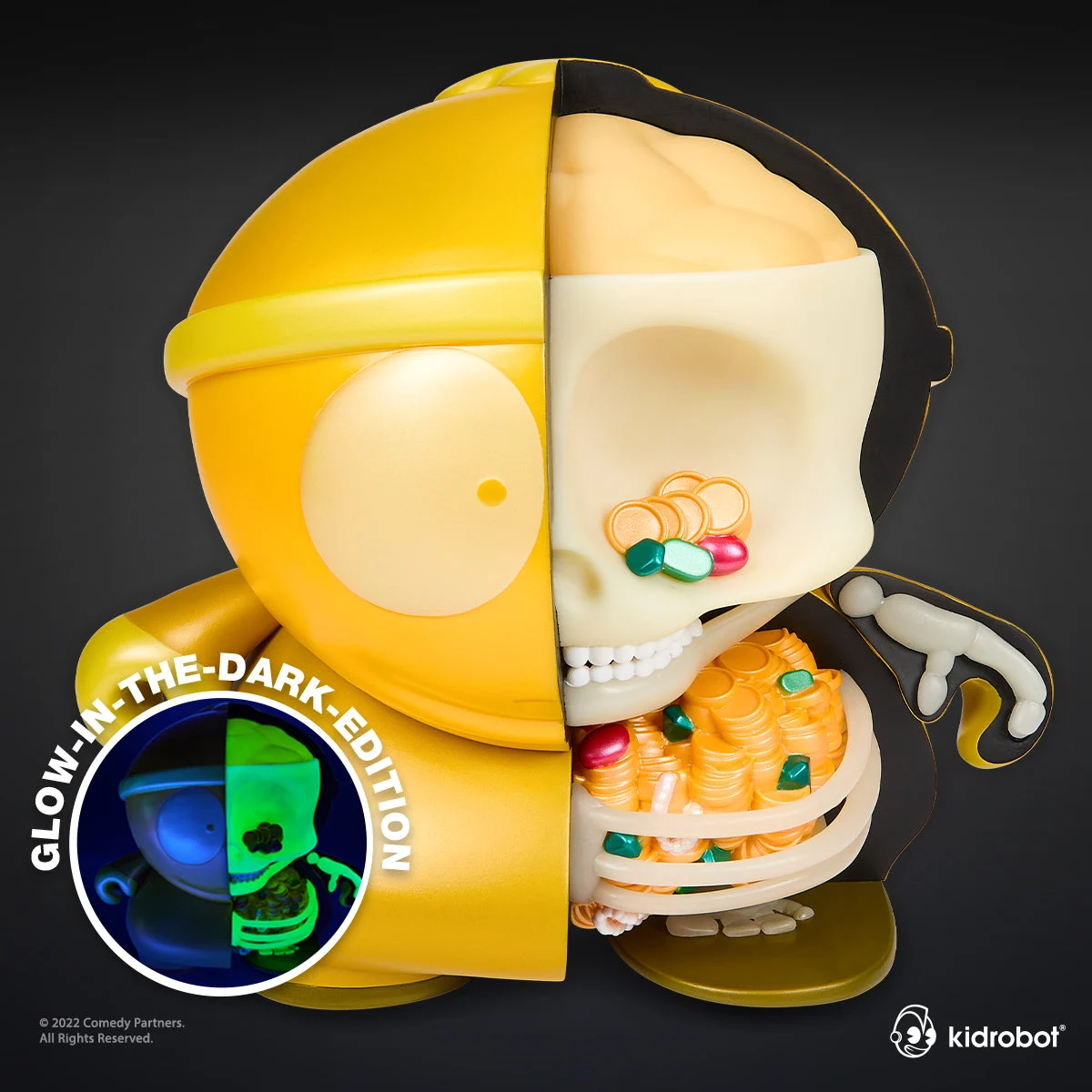 South Park Cartman Anatomy 8" Vinyl Figure - GID Pearlescent Edition 