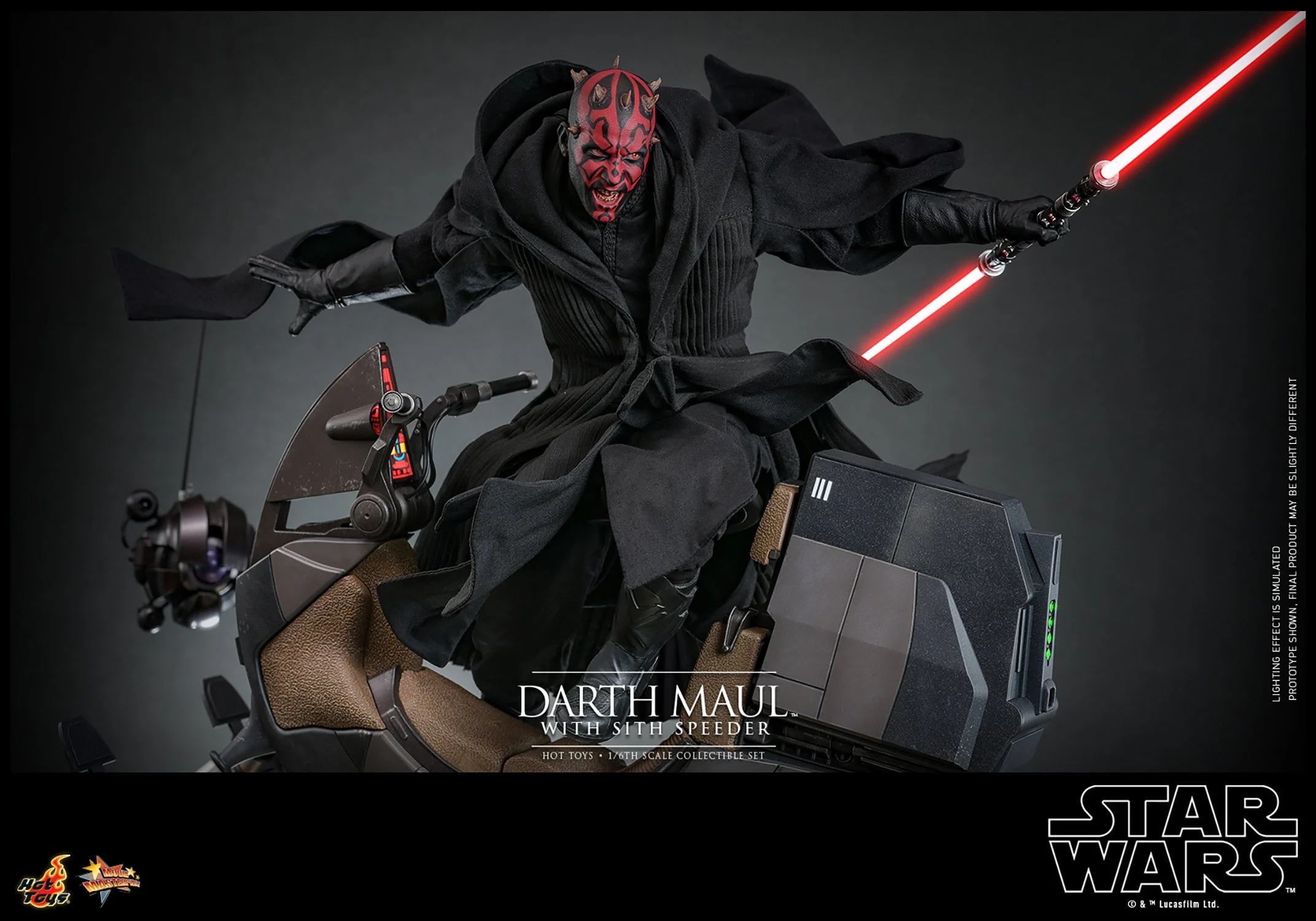 Star Wars: The Phantom Menace MMS749 Darth Maul With Sith Speeder 1/6th Scale Collectible Figure Set