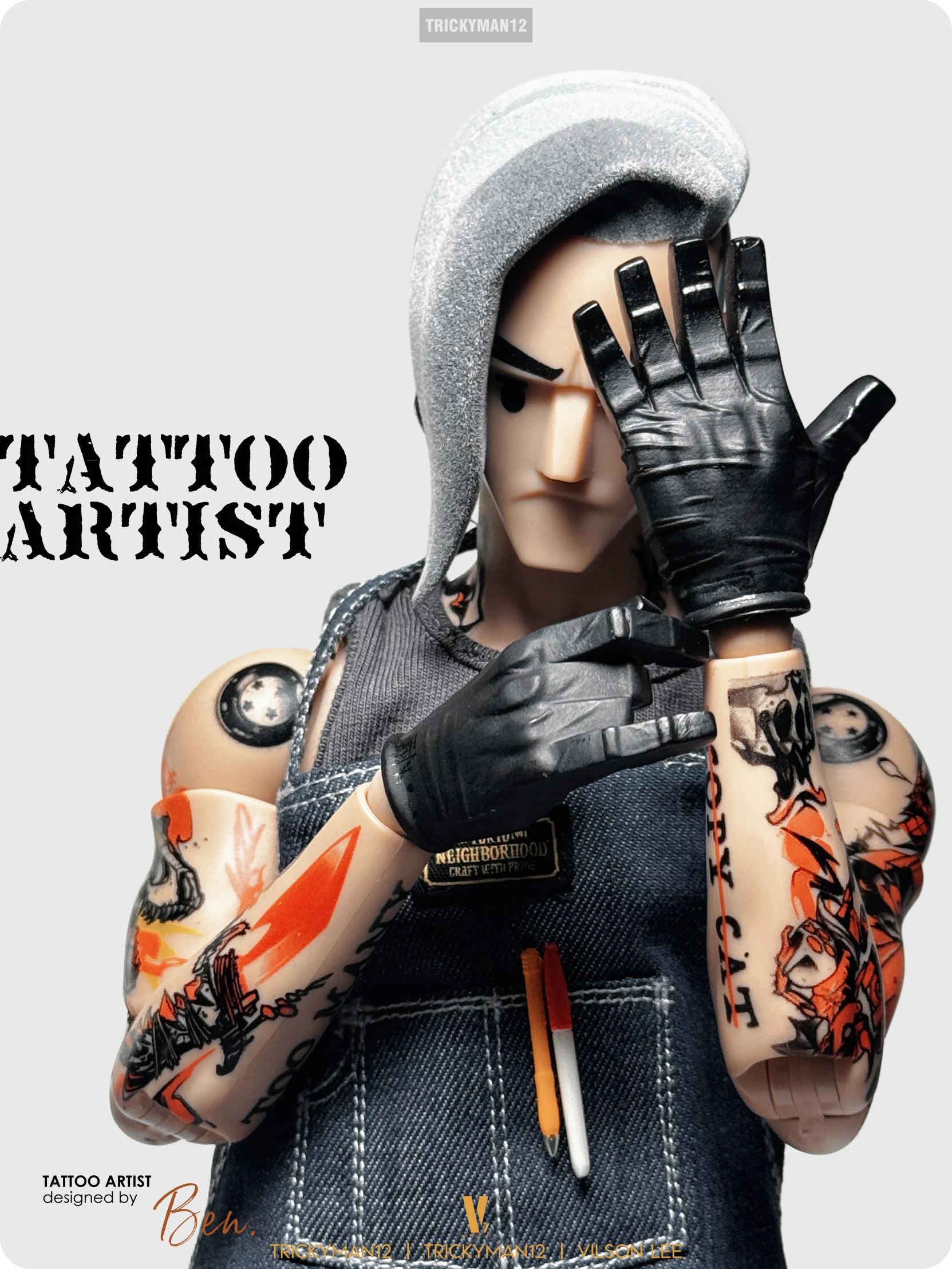 TrickyMan12 Tattoo Artist 2 Special Edition 1/6 Scale Action Figure