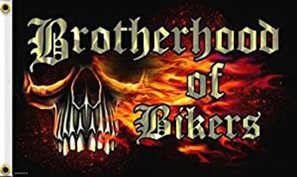 Wholesale BROTHERHOOD BIKER DELUXE 3' X 5' BIKER FLAG (Sold by the piece)