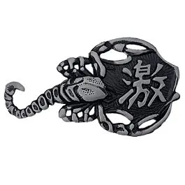 Chrome Scorpion Belt Buckle with Black shades