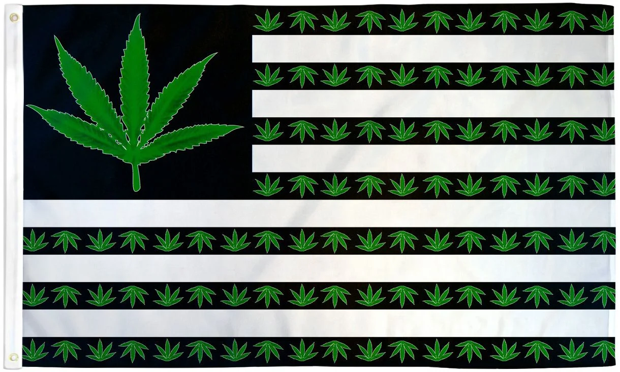 Wholesale GREENPOT LEAF USA MARIJUANA 3' X 5' FLAG (Sold by the piece)
