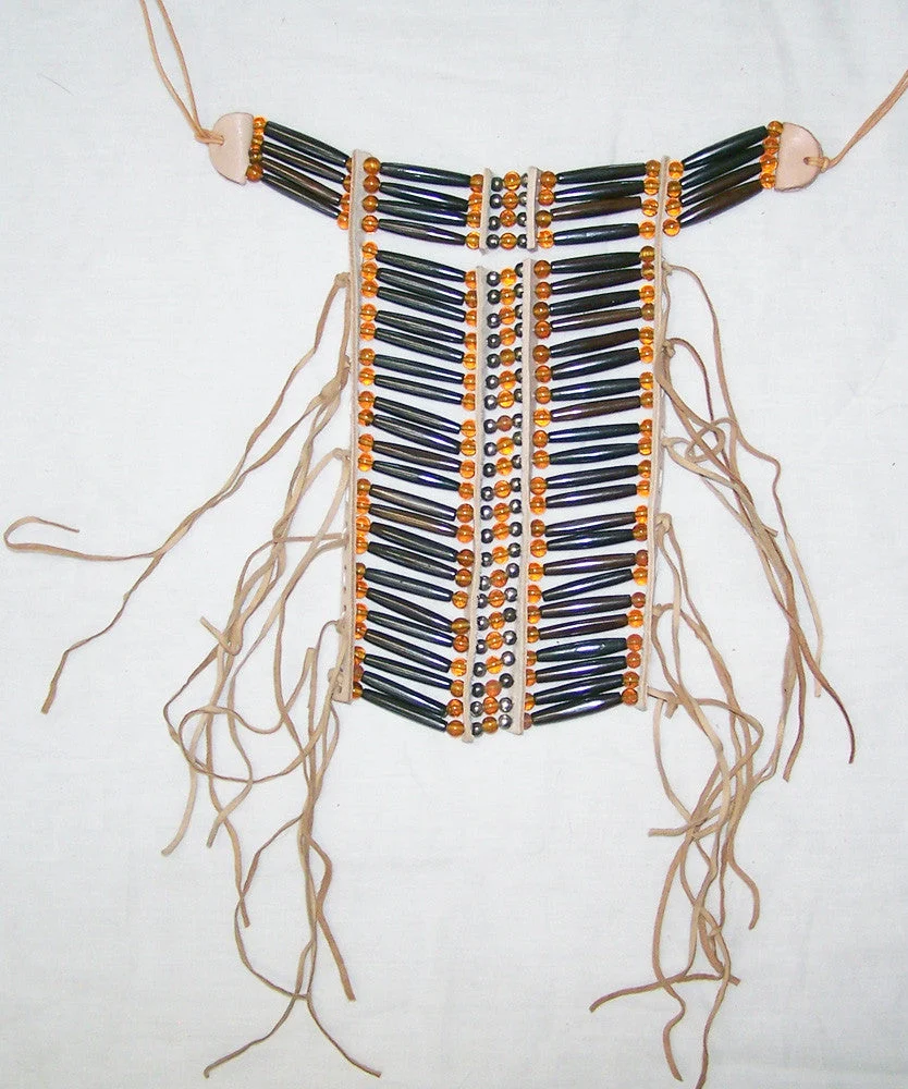 Wholesale MEDIUMINDIAN STYLE BUFFALO BONE BREAST CHEST PLATE( sold by the piece / color )