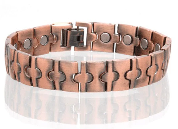 Wholesale Solid Copper Magnetic Link Bracelet