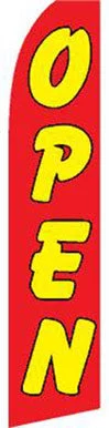 Wholesale SUPER SWOOPER 15 FT YELLOW RED OPEN FLAG(Sold by the piece)