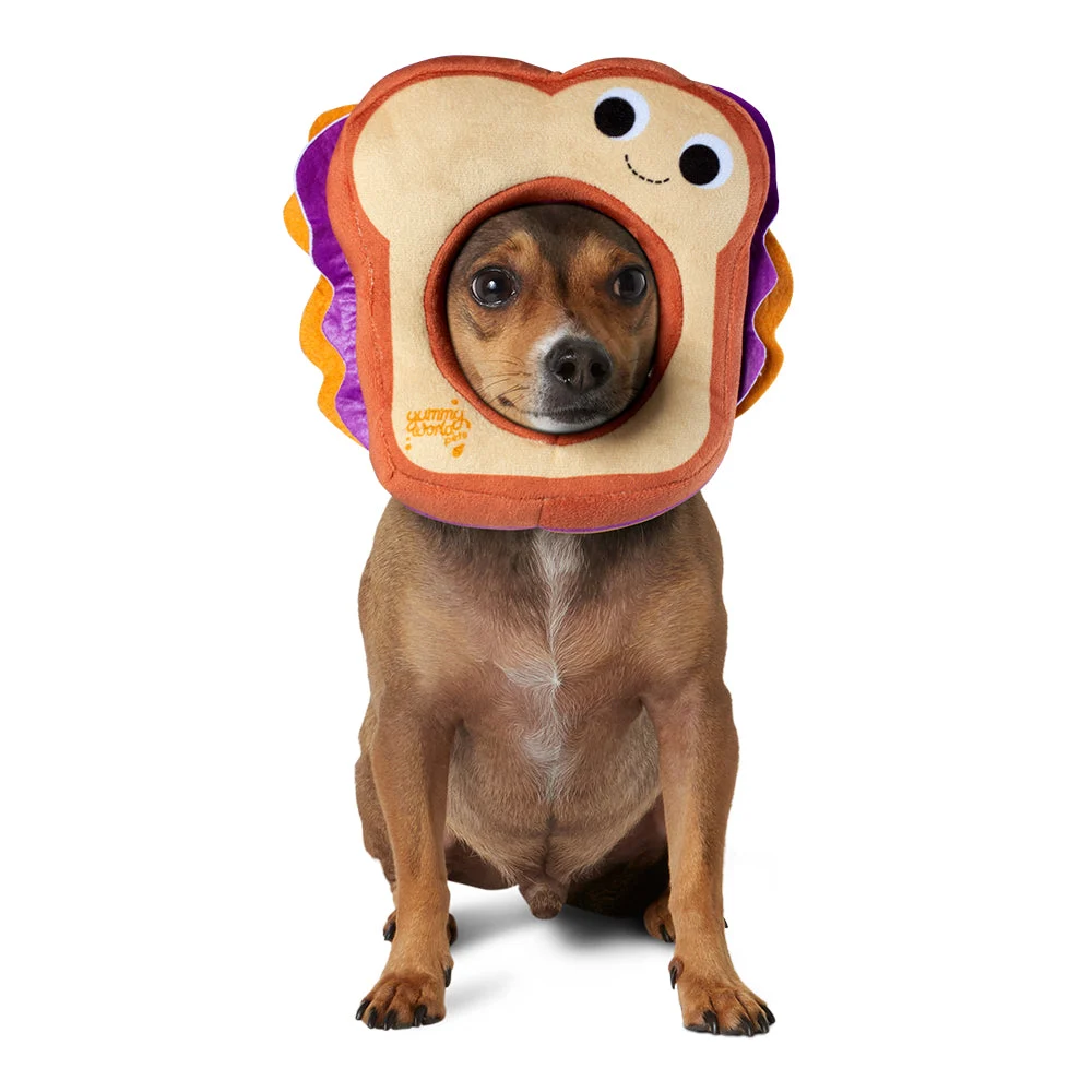 Yummy World Parker the Peanut Butter & Jelly Sandwich Pet Costume Head 